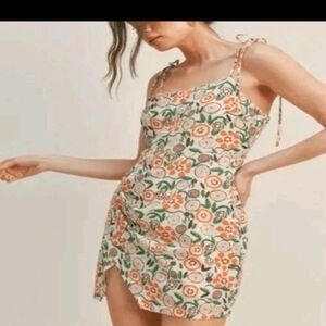 Lush dress very colorful ,small sized featuring a floral  and fruit print